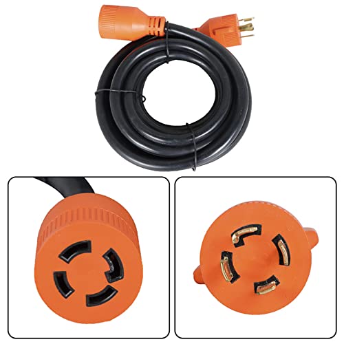 labwork 30A 15FT Generator Extension Cord L14-30P to L14-30R 4 Prong 125/250V Up to 7500W 10 Gauge SJTW Generator Cord