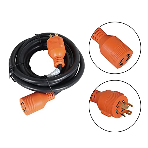 labwork 30A 15FT Generator Extension Cord L14-30P to L14-30R 4 Prong 125/250V Up to 7500W 10 Gauge SJTW Generator Cord