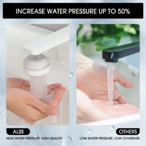 ALSS-AL Faucet Water Filter Faucet Mount Filters Purifier Kitchen Tap Filtration Activated Carbon Removes Chlorine Fluoride Heavy Metals Hard Water for Home Kitchen&Bathroom