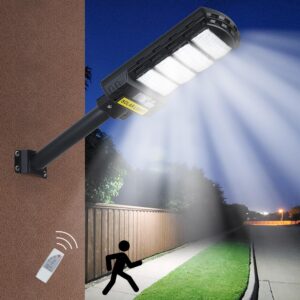 200w solar street lights outdoor waterproof,20000 lumens, dusk to dawn solar with motion sensor and remote control, led flood light, suitable for courtyards, gardens, streets, courts garage