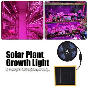 Septpenta Solar Plant Grow Light,Promote Growth,LED High Luminous Flux 5W 5V Solar Grow Light Strip for Gardening, Home Balcony Seeding, Breeding, Greenhouse and Bonsai(0.5M)