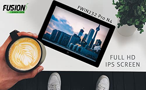 Fusion5 10" Windows 11 FWIN232 PRO N4120 Intel Quad-Core Ultra Slim Windows Tablet PC - 6GB RAM, 128GB Storage, 1920x1200 FHD Display, USB 3.0, Micro HDMI, 5MP & 2MP Cameras, Expandable M.2 Storage