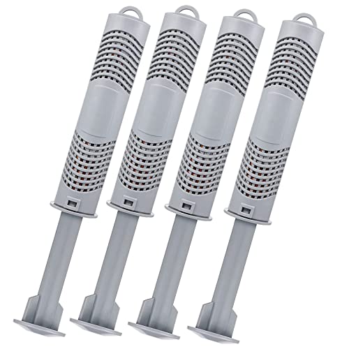 Hot Tub Spa Mineral Ion Cartridge Filter Stick, 4 Units Mineral Cartridges, Active Ingredient is Zinc (4 Pack, Grey)