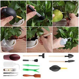 Kaufpart Garden Tools,13pcs Mini Garden Hand Tools Outdoor Bonsai Planting Transplanting Flower Succulent Gardening Tools