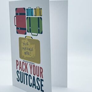 Pack Your Bags Travel Card Scratch To Reveal Your Personal Message Surprise Gift