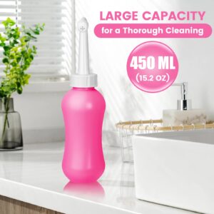 450ML(15.2 OZ) Peri Bottle for Postpartum Care 2 Pack, Portable Travel Bidet for Women, Upside Down Postpartum Peri Bottle for Perineal Recovery and Cleansing After Birth