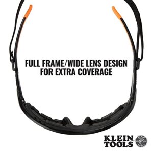 Klein Tools 60538 Gasket Safety Glasses, Professional PPE Protective Eyewear, Full Frame, Scratch Resistant, Anti-Fog, Indoor/Outdoor Lens