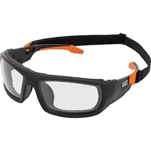 Klein Tools 60538 Gasket Safety Glasses, Professional PPE Protective Eyewear, Full Frame, Scratch Resistant, Anti-Fog, Indoor/Outdoor Lens