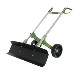 easy doze-it 42" snodozer dynamix grip | rolling snow shovel on wheels | barn agriculture dozer scraping | made in usa by vertex | model ex988.42