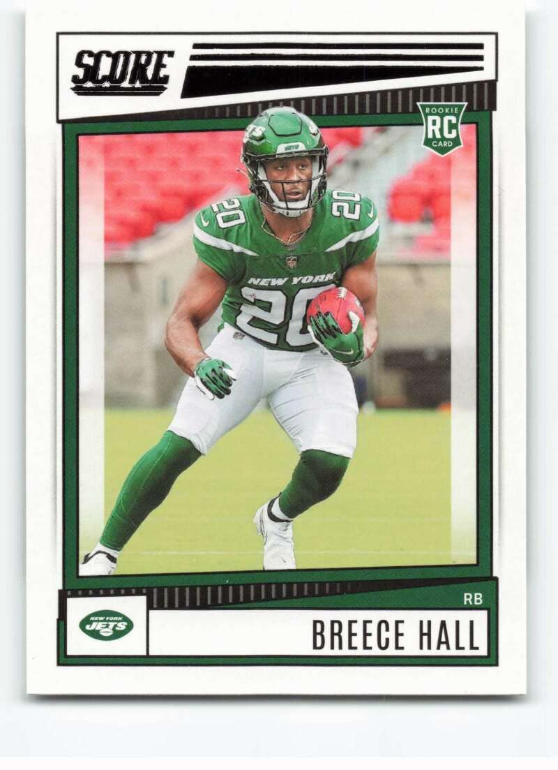 2022 SCORE #330 BREECE HALL RC ROOKIE NEW YORK JETS FOOTBALL NFL