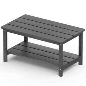 serwall outdoor coffee table weather resistant adirondack console table hips tables for patio- gray