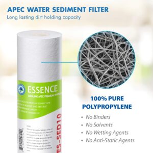 APEC Water Systems High Capacity Pre-Filter Set for Essence Series Reverse Osmosis Water Filter System (1 Count) and Inline Carbon Filter with Quick Connect