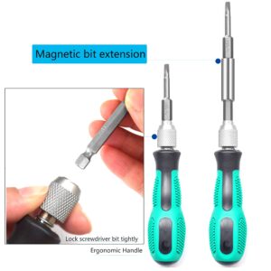 Square Screwdriver Bit Set With Bit Handle and Bit Extension 6 Sizes SQ1 SQ2 SQ2.74 SQ3 SQ4 SQ5, SKZIRI 8in1 Square Head Screwdriver Kit with Quick Release Bit Handle Holder and Magnetic Extension