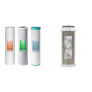 ispring f3wgb32bm whole house water filter set with fwsp50sl spin down sediment replacement cartridge