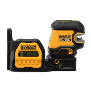 DEWALT 20V/12V MAX Laser Level Kit, Cross Line Laser and 2 Spot Laser, Green (DCLE34220G)