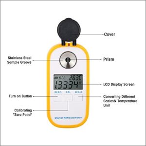 yise-O0616 New For Digital Salt Refractometer Salinity Specific Gravity Meter 0~28% Refractometer Food Salt Content Tester Sodium Chloride NaCl