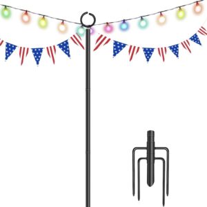 seeyang string light poles – 1 pack 10 ft poles for outdoor string lights, patio light poles for outside, light poles for outside string lights suit for yard patio wedding party
