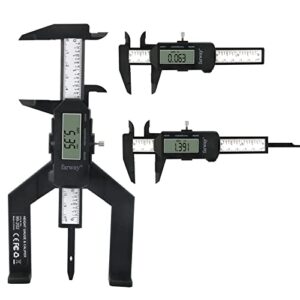 digital height gauge vernier caliper - 2-in-1 measuring tool with inch/metric/fraction conversion, large lcd screen, 0-3 inch/0-80mm range, and auto-off feature for precision measurements