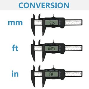 Digital Height Gauge Vernier Caliper - 2-in-1 Measuring Tool with Inch/Metric/Fraction Conversion, Large LCD Screen, 0-3 Inch/0-80mm Range, and Auto-Off Feature for Precision Measurements