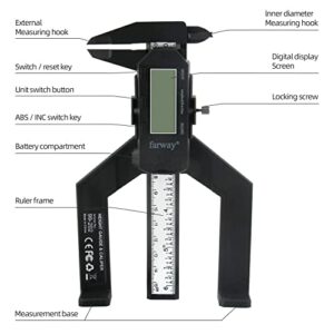 Digital Height Gauge Vernier Caliper - 2-in-1 Measuring Tool with Inch/Metric/Fraction Conversion, Large LCD Screen, 0-3 Inch/0-80mm Range, and Auto-Off Feature for Precision Measurements