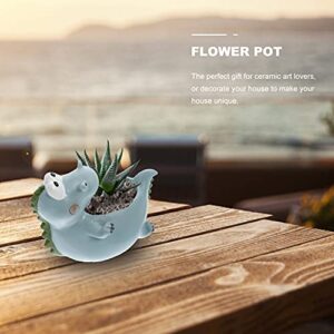 YARNOW Indoor Flower Pot 3 pcs Plants Dog Vase Decoration Bonsai Desk Succulent Excellent Lovely Pottery Home Decorative Desktop Balcony Practical Premium Center Potted Pig Ceramic Planter