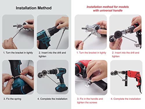 Electric Drill Plate Cutter Attachment, 2 Model Metal Cutter Attachment with Handles, Smooth Cut Metal Nibbler Drill Attachment, Convenient and Efficient Metal Shears