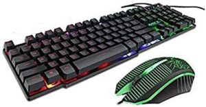 lleure gaming keyboard rainbow keyboard + mouse,desktop notebook floating keycap backlit gaming mouse and keyboard,104 key usb wired keyboard,illuminated keypad