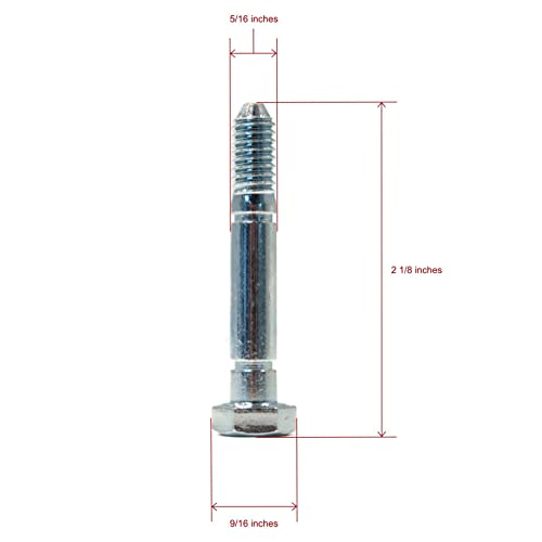 The ROP Shop | Pack of 5 - Shear Pin Bolt & Nut for John Deere Snowblower 1332DDE, PC2836 Snow