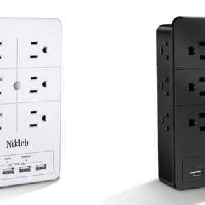 USB Wall Charger Surge Protector, 12 Outlets, 4 USB Ports, Multi Plug Outlet Extender Heavy Duty