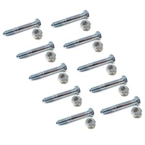 the rop shop | pack of 10 - shear bolt & nut for ariens sno-thro 1028 924086, 924104, 924116