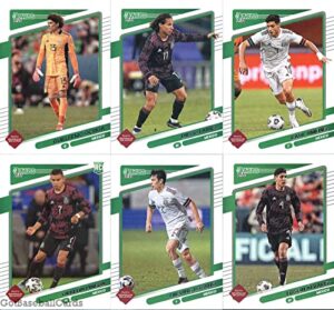 2021-22 donruss road to qatar mexico team set of 11 cards: guillermo ochoa(#85), diego lainez(#86), raul jimenez(#87), orbelin pineda(#88), hirving lozano(#89), edson alvarez(#90), jesus manuel corona(#91), hector herrera(#92), jose macias(#183), roberto