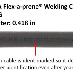 SÜA® - 200 Amp Welding Ground Clamp Lead Assembly - UP10 Tapered Connector (Old Welders) - #2 AWG cable (50 FEET)