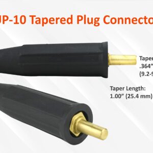 SÜA® - 200 Amp Welding Ground Clamp Lead Assembly - UP10 Tapered Connector (Old Welders) - #2 AWG cable (50 FEET)