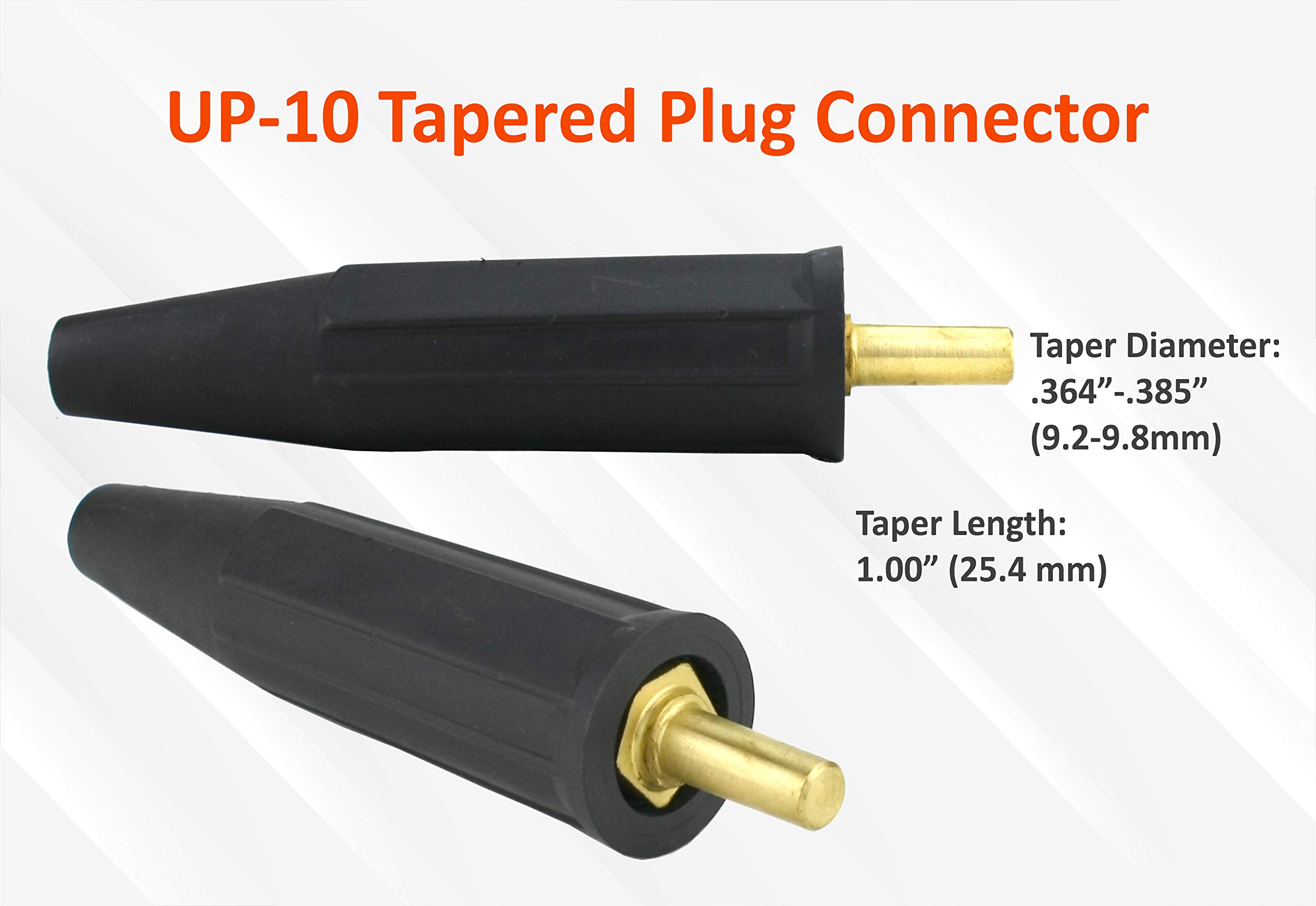 SÜA® - 200 Amp Welding Ground Clamp Lead Assembly - UP10 Tapered Connector (Old Welders) - #2 AWG cable (50 FEET)