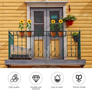 Housoutil Racks Windows Garden Wall Art Outdoor Grid Bonsai Fence Storage Decorative Flowerpot Balcony Over Holder Baskets Shelf Deck with Rectangular Home Lawn Retangular Sqaure