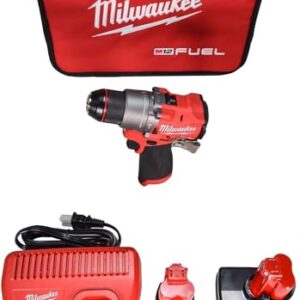 Milwaukee 3404-22 12V Fuel 1/2" Hammer Drill/Driver Kit with 4.0Ah, 2.0Ah Lithium Ion Batteries, Charger & Tool Bag