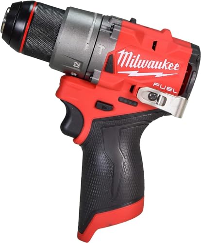 Milwaukee 3404-22 12V Fuel 1/2" Hammer Drill/Driver Kit with 4.0Ah, 2.0Ah Lithium Ion Batteries, Charger & Tool Bag