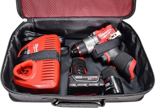 Milwaukee 3404-22 12V Fuel 1/2" Hammer Drill/Driver Kit with 4.0Ah, 2.0Ah Lithium Ion Batteries, Charger & Tool Bag