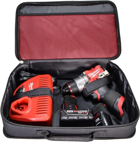 Milwaukee 3404-22 12V Fuel 1/2" Hammer Drill/Driver Kit with 4.0Ah, 2.0Ah Lithium Ion Batteries, Charger & Tool Bag