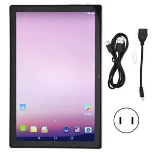 10.1in Tablet, 100240V Black Calling Tablet 8 Core CPU for Playing (US Plug)