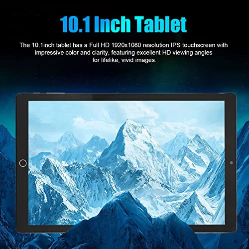 Tablet PC, 10.1in Tablet 5MP 13MP Blue 128GB ROM 1920x1080 for Entertainment (US Plug)