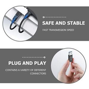 SOLUSTRE USB Adapter Charger Cable Adapter 1 Set Adapter Plug Extender Connector USB Transfer to Charging Data Converter Male Female Extension Cable Data Transfer Converter Plug Adapter