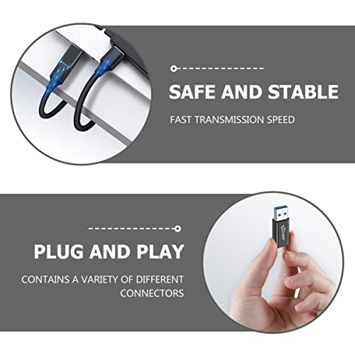 SOLUSTRE USB Adapter Charger Cable Adapter 1 Set Adapter Plug Extender Connector USB Transfer to Charging Data Converter Male Female Extension Cable Data Transfer Converter Plug Adapter