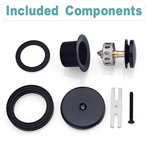 BESTILL Tip-Toe Bathtub Drain Kit and Overflow Plate, Oil Rubbed Bronze