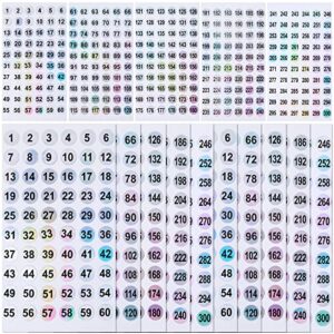 thinp 15 sheets glitter number stickers 1 to 300 consecutive number stickers self adhesive round number stickers labels for inventory storage organizing diy scrapbooks greeting cards arts craft