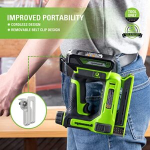 Greenworks 24V 3/8" 18 GA Crown Stapler, Cordless Narrow Nail Stapler, Tool only