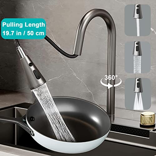 29.5" Black Waterfall Kitchen Sink 18 Gauge T304 Stainless Steel Single Bowl Kitchen Sink Drop in Kitchen Sink with Faucet Combo Topmount Workstation Sink with Accessories, 29.5" x 17.7" x 8.3"