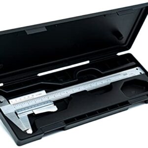 LLDSIMEX Self-Locking Auto Clamp Stainless Steel Vernier Caliper 0-6 Inch/0-150mm Manual Caliper 0.001"/0.02mm High Precison Caliper