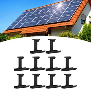 Eujgoov 10PCS PV Panel Water Guide Clamp Photovoltaic Module Water Guide Drainage Clip Mud Remover Solar Panel Along The Drainage (3.5cm)