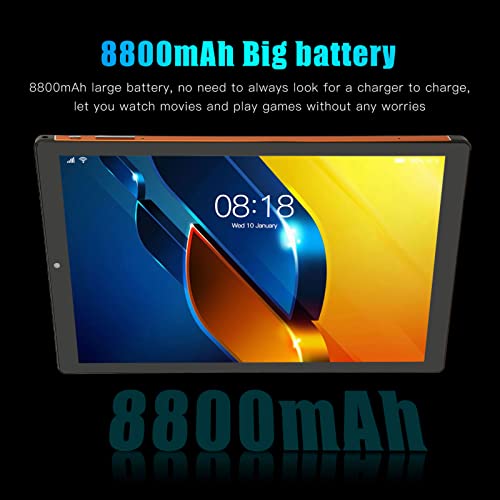 Tablet 10.1in Android 12, Ten Core Processor, 10.1in 1960x1080 IPS HD Touch Screen Android Tablet for Adult Kids, 6GB + 128GB, Bluetooth 5.0, 5G WiFi, Dual Camera, 8800mAh Battery